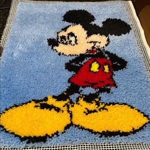 VintageMickey Mouse Latch Hook wall hanging